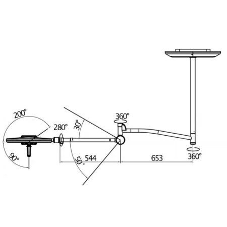 Lampa zabiegowo-operacyjna bezcieniowa S300C sufitowa